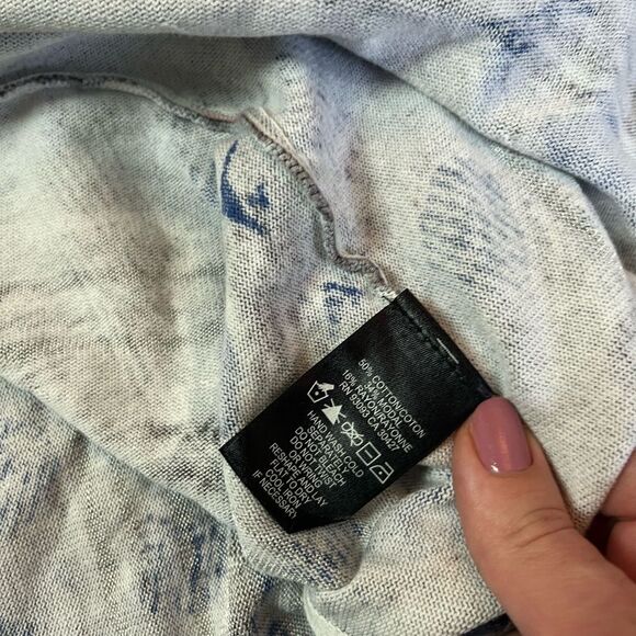 Nic+Zoe Blue Abstract Print Dress Size L - Picture 6 of 6